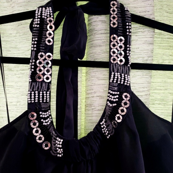 {Express} Black Silk Halter//Sz S//NWOT - Picture 4 of 4